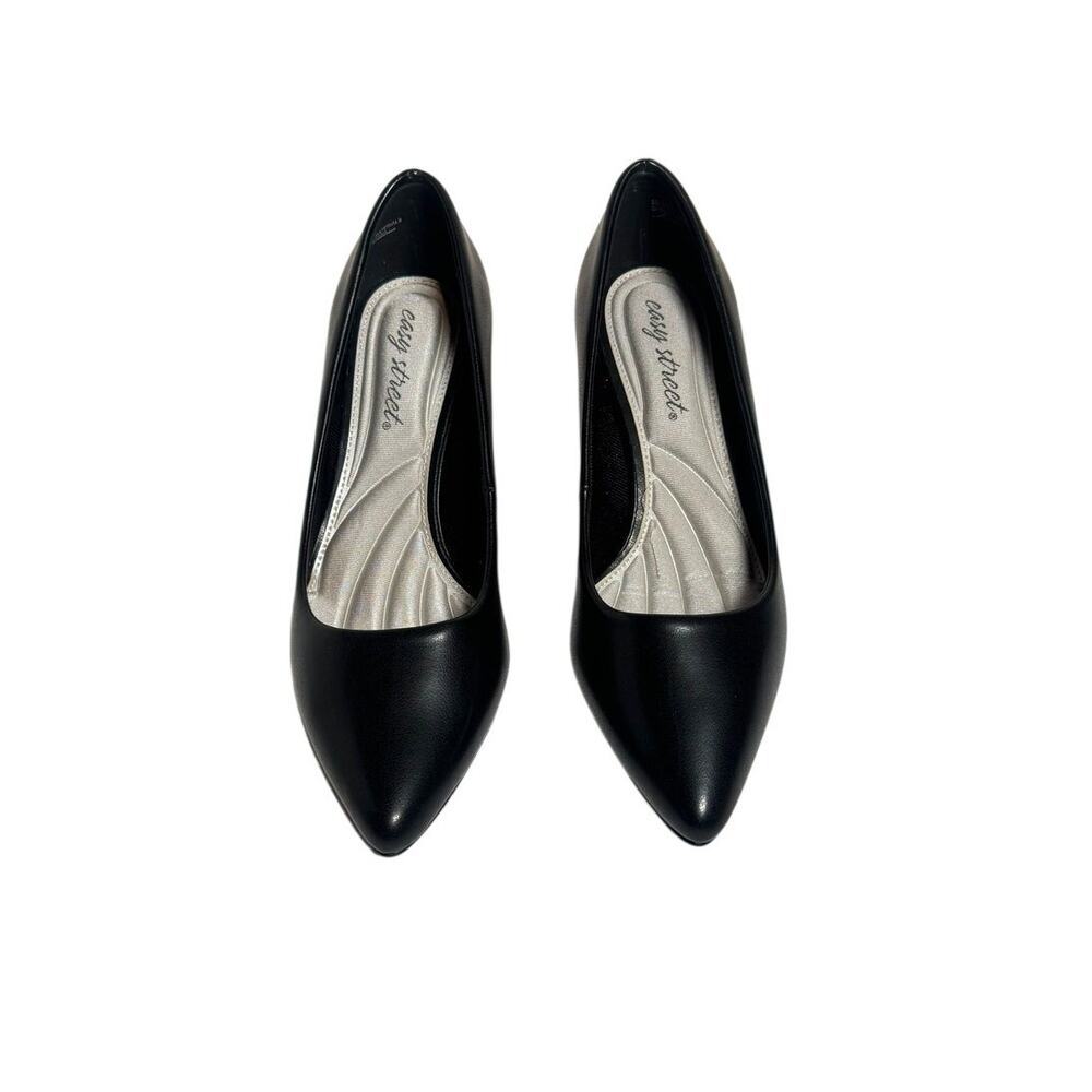 Easy Street Pointe Women's Black Pointed Toe Dress Pumps Wide Width WW Size 7